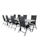 Matgrupp Utomhus Venture Home Aleyna 224 Svart med 8 Aleyna PositionsTrädgårdsstolar
