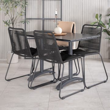 Matgrupp Venture Home Denver med 4 Lindos Stolar