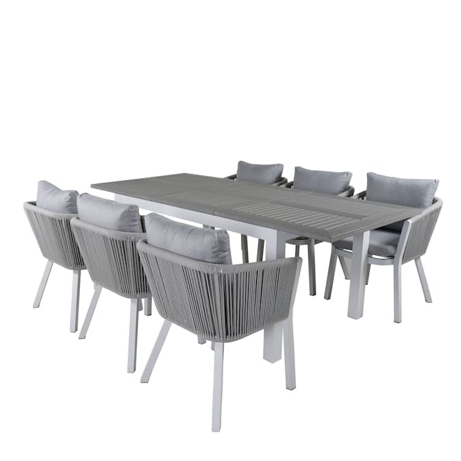 Matgrupp Venture Home Aleyna med 6 Virya Matstolar