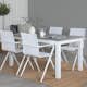 Matgrupp Venture Design Aleyna 152 Vit med 4 Aspen Matstolar