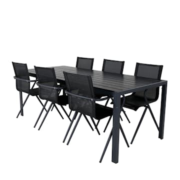 Matgrupp Utomhus Venture Home Break med 6 Alina Trädgårdsstolar