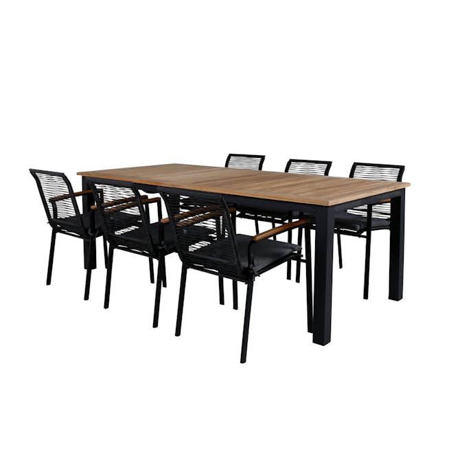 Matgrupp Venture Home Perla med 6 Douglas Matstolar