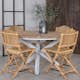 Matgrupp Venture Home Mendi Rund med 4 Cane Stolar
