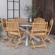 Matgrupp Venture Home Mendi Rund med 6 Cane Stolar