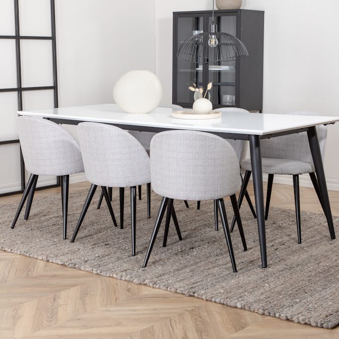 Matgrupp Venture Home Jolie med 6 Valentina Stolar