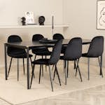 Matgrupp Venture Home Paris med 6 Pobbie Stolar Svart