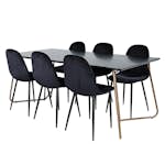 Matgrupp Venture Home Annika med 6 Pobbie Stolar