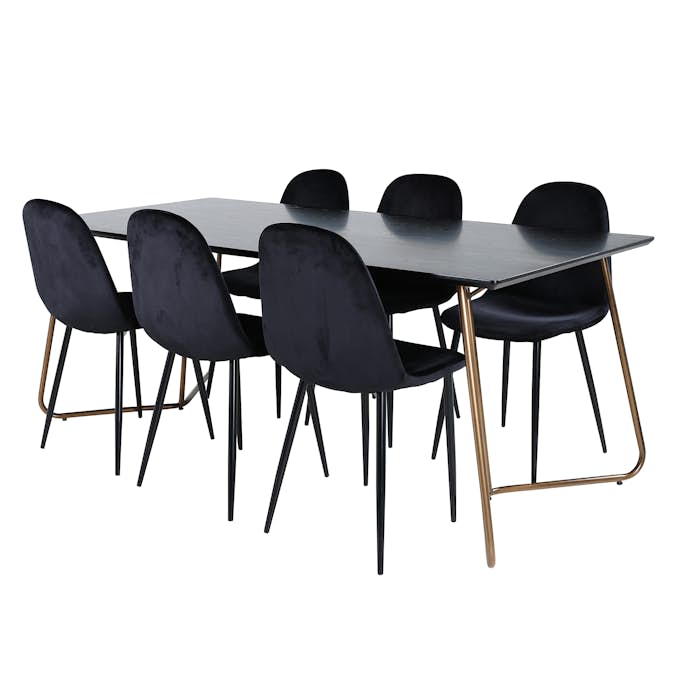 Matgrupp Venture Home Annika med 6 Pobbie Stolar