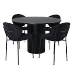 Matgrupp Venture Home Bianca Rund med 4 Valor Stolar