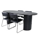 Matgrupp Venture Home Bianca med 4 Kungshamn Stolar Konstläder