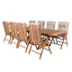 Matgrupp Venture Design Kenya 195-295x110 Teak med 8 Kenya Positionsfåtöljer