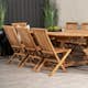 Matgrupp Venture Home Kenya 180-240x120 Teak med 8 Fällbara Stolar