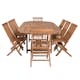 Matgrupp Venture Home Kenya 180-240x120 Teak med 8 Fällbara Stolar