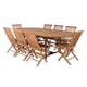 Matgrupp Venture Home Kenya 180-240x120 Teak med 8 Fällbara Stolar