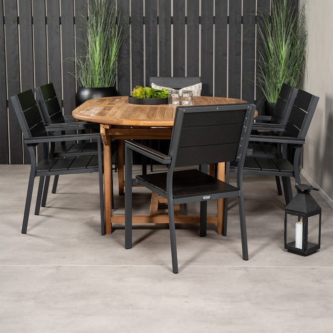 Matgrupp Utomhus Venture Home Kenya 180-240x120 Teak med 6 Levels KarmTrädgårdsstolar