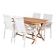 Matgrupp Venture Home Kenya 120x70 Teak med 4 Texas Stapelstolar