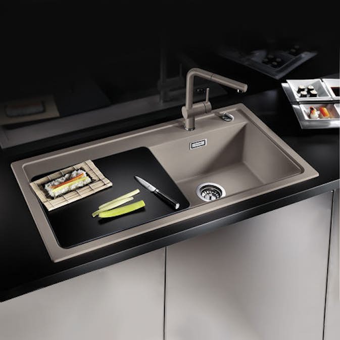 Skärbräda Blanco Härdat Svart Glas 365 x 460 mm