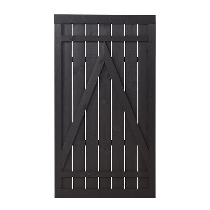 Skärmgrind PLUS Rustik 100x180 cm Svart