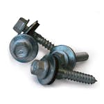 Skruv med Tätning Plastmo Silver 200 st