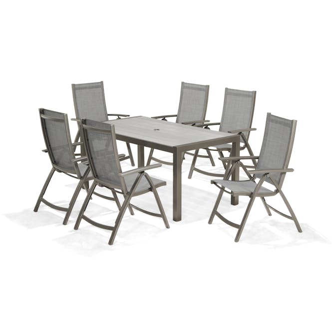 Matgrupp LifestyleGarden Solana med 6 Positionsstolar