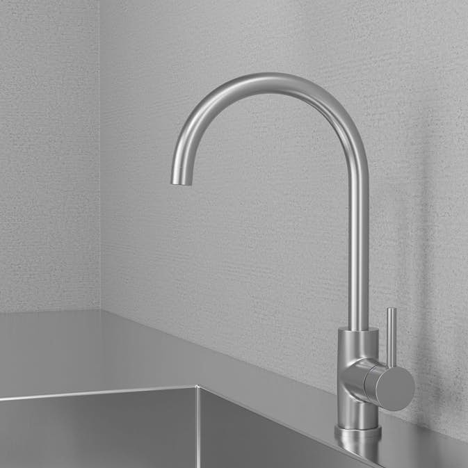 Köksblandare Scandtap Steel Curve Rostfritt Stål