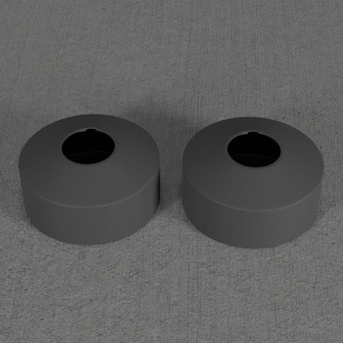 Täckbricka Scandtap Steel Pleasure Cover 33 mm á 2 st