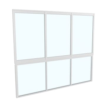 Skjutfönster med fast underdel Landskap Stadig Sommar 3-del