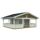 Attefallshus Palmako Agneta 18,8+28,8 m² Komplett Stuga med Sadeltak & Altan