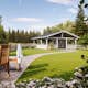 Attefallshus Palmako Agneta 18,8+28,8 m² Komplett Stuga med Sadeltak & Altan
