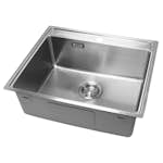 Diskho Strand Stainless STRAND STX51-EBC Rostfri Enkel med Blandarhål & Vattenlås