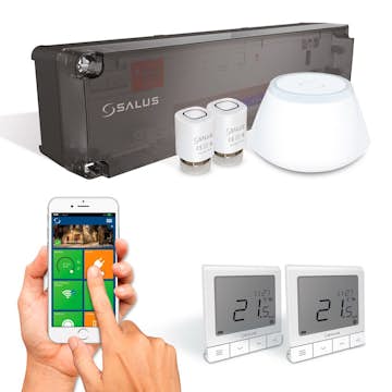 Styrpaket Flooré  med 2 trådlösa termostater