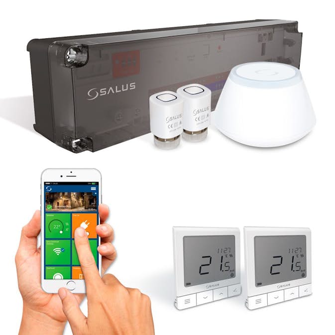 Styrpaket Flooré  med 2 trådlösa termostater