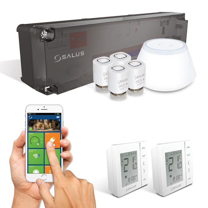 Styrpaket Flooré med 2 trådlösa termostater