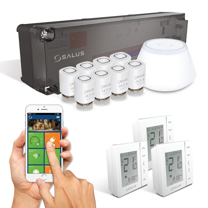 Styrpaket Flooré med 3 trådlösa termostater