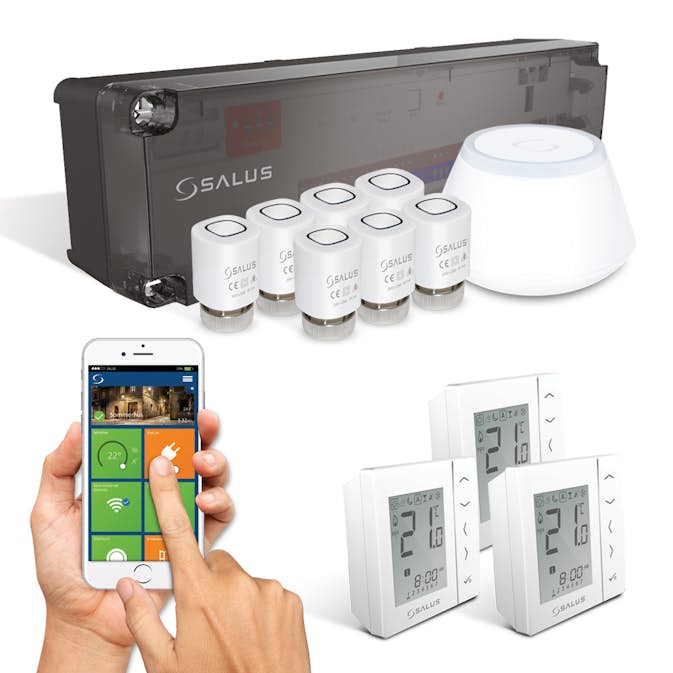 Styrpaket Flooré med 3 trådlösa termostater