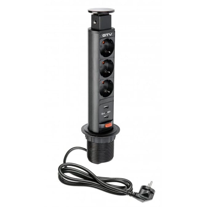 Elpelare Blanco GTV Smal med 2 USB och 3 Jordade Uttag