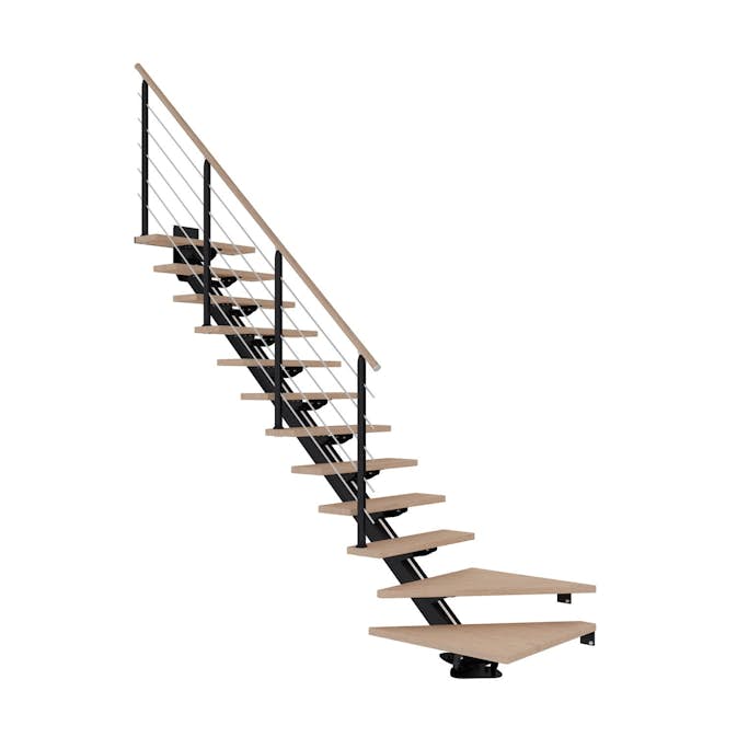 Spartrappa Dolle Sydney Ek Vit-Oljad 1/4 Design