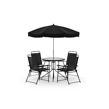 Matgrupp deNoord Samra Matgrupp Utomhus 4 Stolar med Parasoll