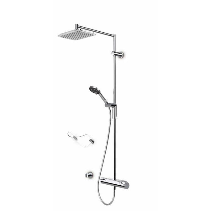 Takduschset Oras Optima Rain med Termostatblandare