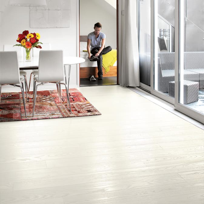 Tarkett Trägolv Shade Ask Pearl White Plank