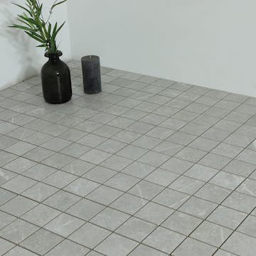 Mosaik Tenfors Soapstone Silver Matt Marmor 7x7 cm