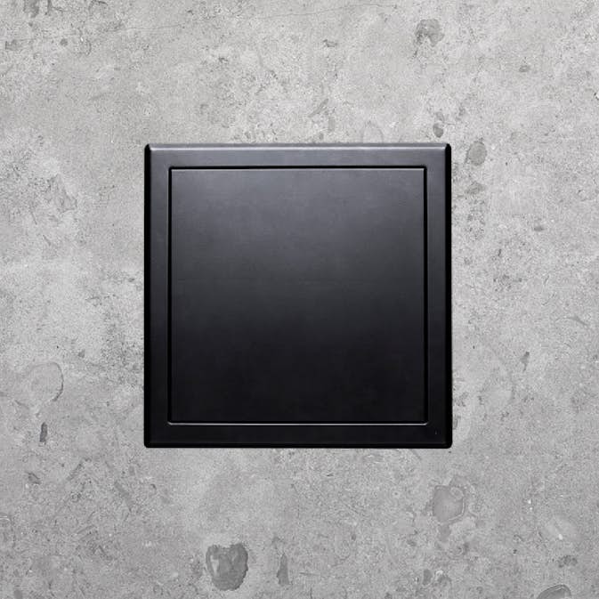 Inspektionslucka Tebo Push Black 200x200 mm