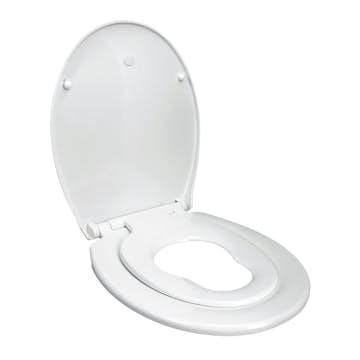 Toalettsits Arrow Duo Seat Mjukstängande Hårdsits