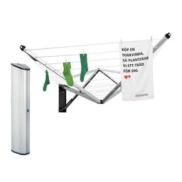 Torkvinda Brabantia WallFix 24 m + Skyddsbox