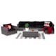 Loungegrupp Comfort Garden Bahamas 6-sits med Utebord 1 Utomhus