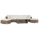 Loungegrupp Comfort Garden Bahamas 6-sits med Utebord m Hylla 8 Utomhus