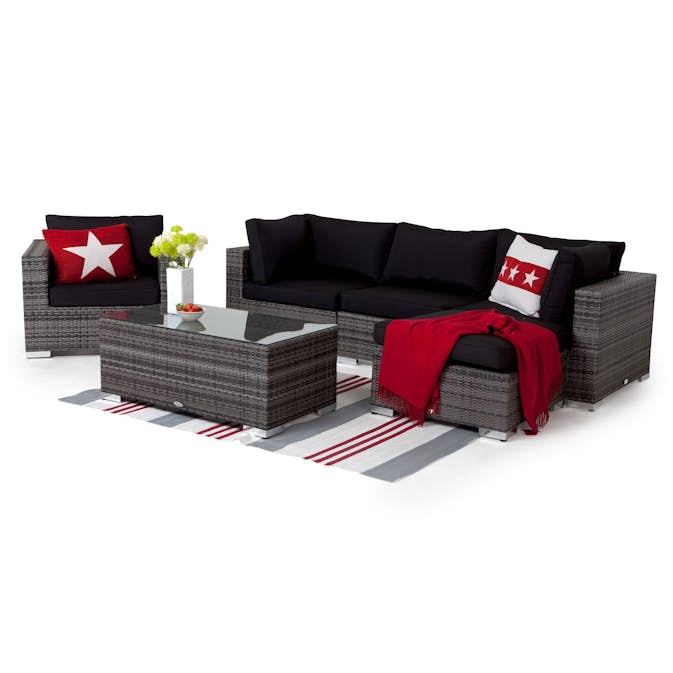Loungegrupp Comfort Garden Bahamas 5-sits med Utebord 3 Utomhus