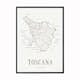 Poster Corkframes Vinkarta Toscana