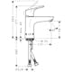 Tvättställsblandare Hansgrohe Focus 100 utan Lyftventil