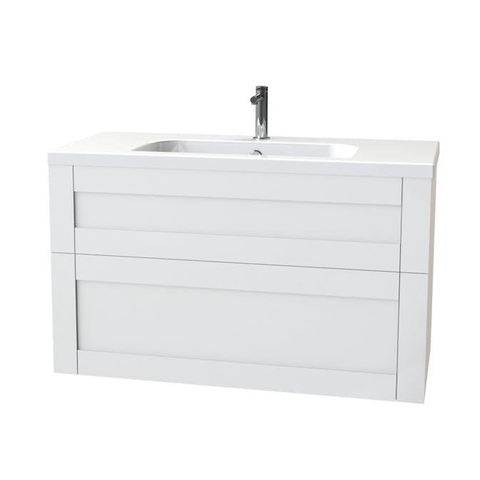 Tvättställsskåp Miller Badrum London 100 för Heltäckande Tvättställ